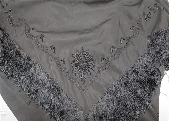 A Victorian shawl made into an opera cape